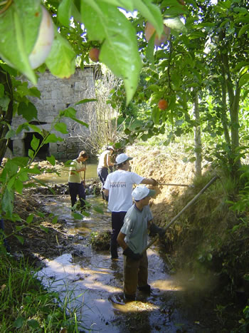 Jovens limpam rio Labriosque