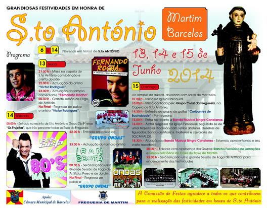 A Comissão de Festas de Santo António prepara mais uma majestosa festa em honra do Santo.