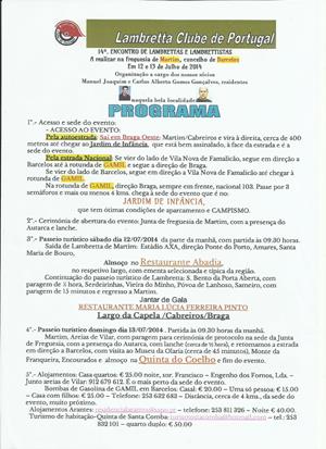 Lambretta Clube de Portugal realiza o seu 14º Encontro em Martim.