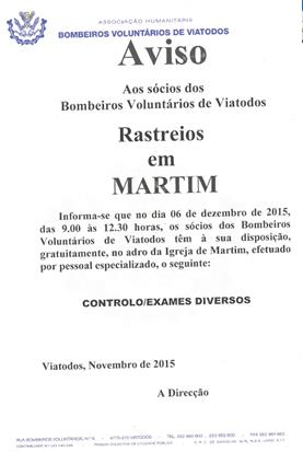 Rastreios em Martim